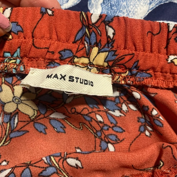 Max Studio Floral Midi Bottom Asymmetrical Skirt Size M - Picture 3 of 8